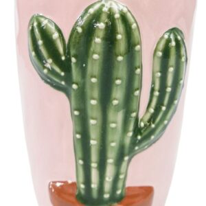 Cactus Vase Pink 18cm